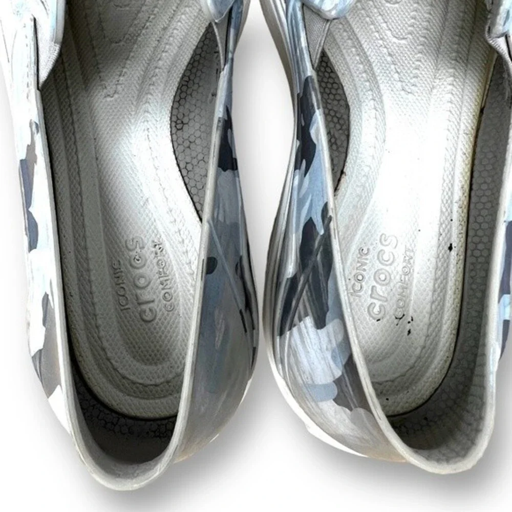 Crocs Gray Camo CitiLane Roka 2 Slip-On Sneaker Men's Sz. 7 Women's Sz. 9